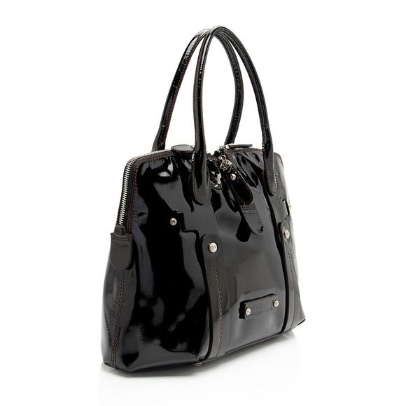 Salvatore Ferragamo Patent Leather Zip Side Tote - Picture 2 of 15